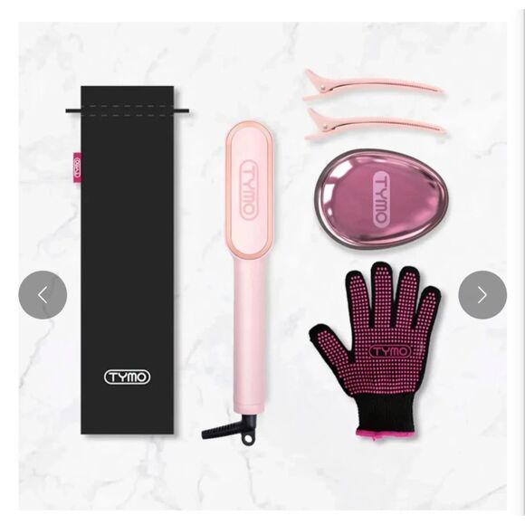 TYMO Ring Hair Straightening Brush Comb HC 100, Pink, Open Box